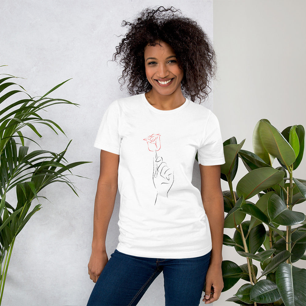 Rose Short-Sleeve Unisex T-Shirt -  Sila's apparel  