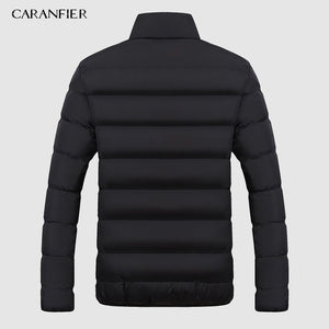 CARANFIER Winter Jacket Men 2019 Fashion Stand Collar Male Parka Jacket Mens Solid Thick Jackets and Coats Man Winter Parkas 4XL