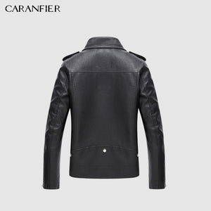 CARANFIER New Arrival Mens Leather Suede Jackets men Motorcycles Jackets Fashion  PU Leather coat male chaqueta cuero hombre