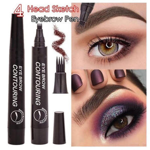 4 Tip Microblading Tattoo Eyebrow Pencil Brow Tattoo Pen Paint Makeup Eyebrows Waterproof Cosmetic Eye Brow Liner 5 Colors