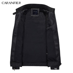 CARANFIER Mens Leather Jackets Autumn Winter Coats Men Plus Velvet Simple Faux PU Outerwear Biker Motorcycle Male Punk Jacket